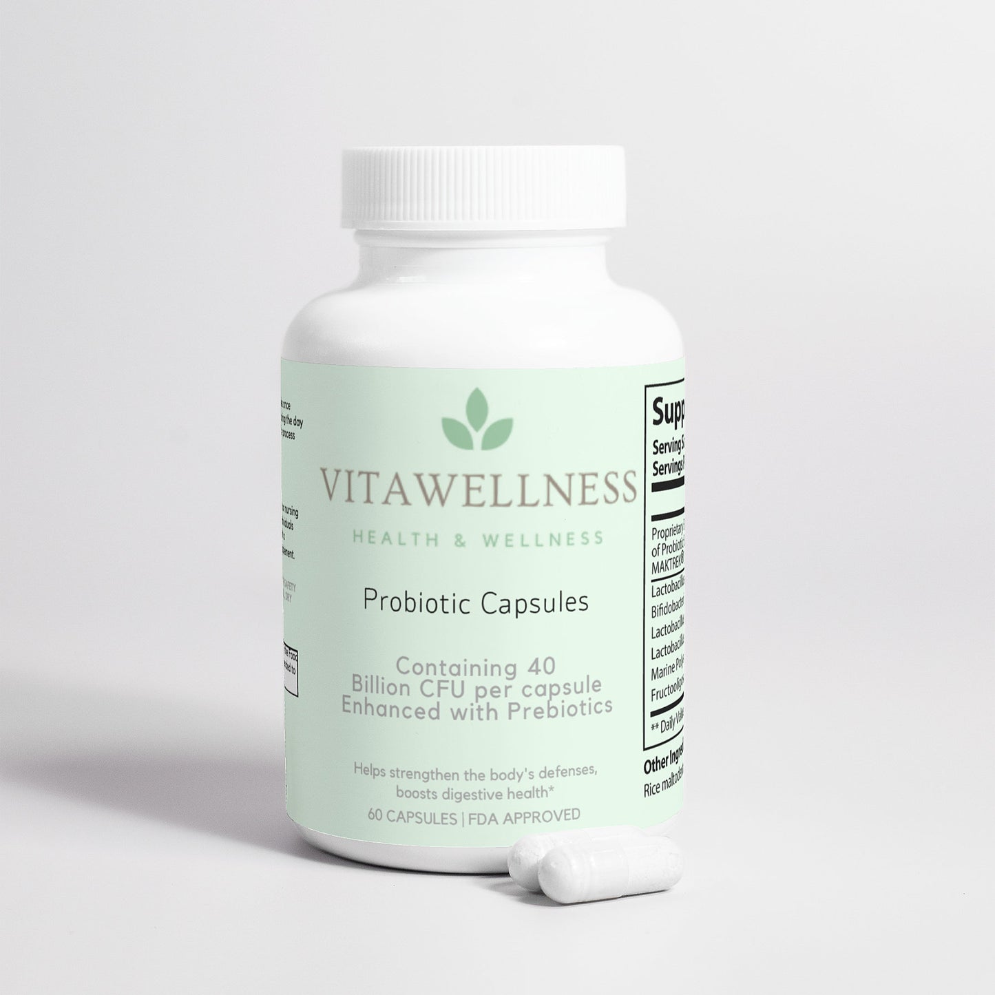 Probiotic Supplement- Made with 40 Billion with Prebiotics