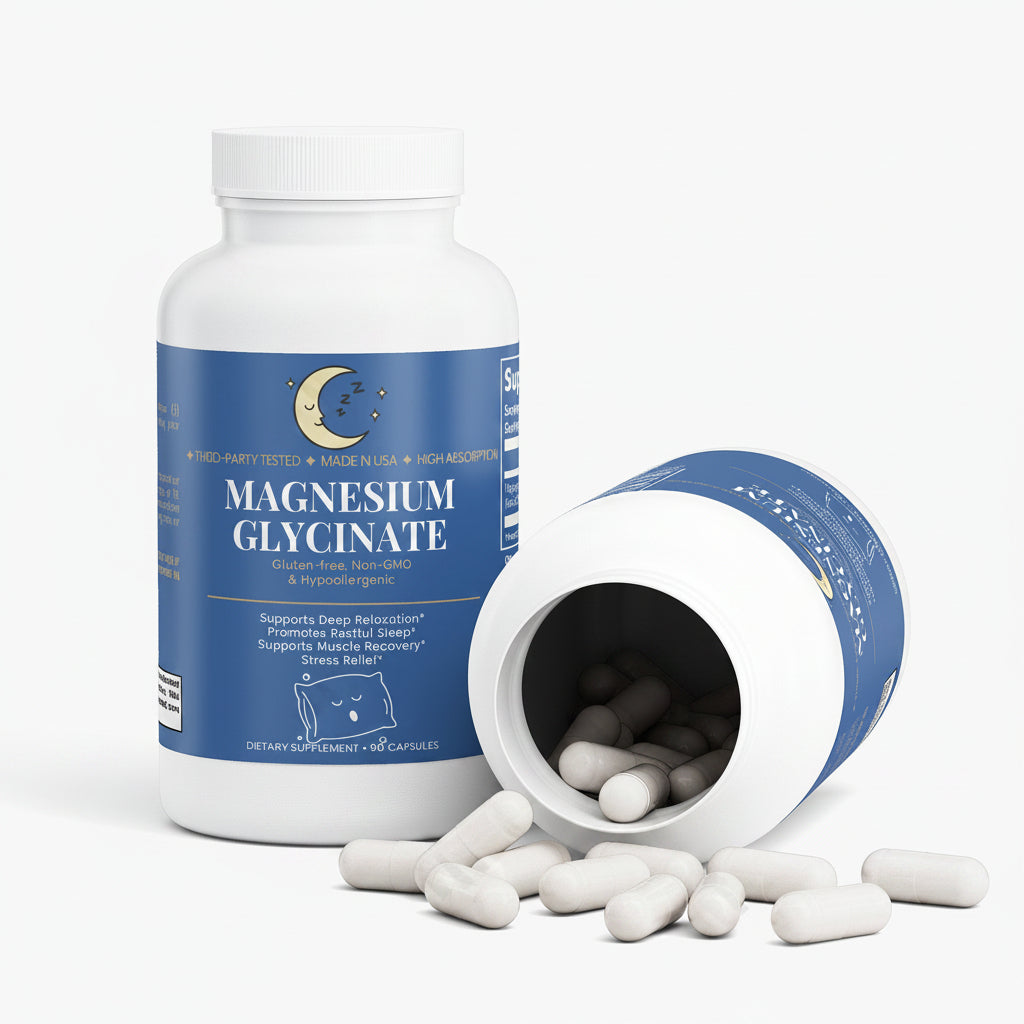 Magnesium Glycinate- 90 Capsules| 2,500mg | Sleep, Muscle, & Heart Support | Vegan, Third Party Tested, Gluten Free, Non-GMO, by Double Wood Supplements
